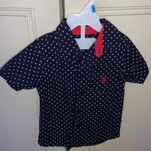 Blue collar button down POLO ASSN. shirt